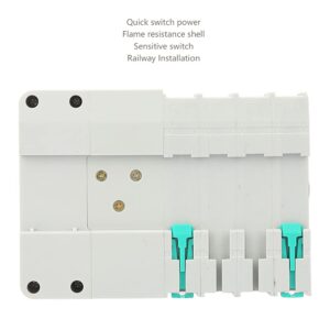 Dual Power Automatic Transfer Switch AC 400V 4P 63A/80A/100A ATS PC Automatic Changeover Toggle Switch Double Transfer Switch for Municipal Electricity, Generator(100A)