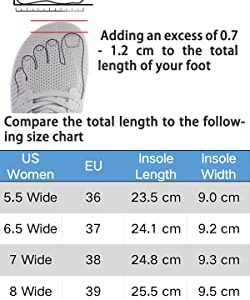 WHITIN Women's Minimalist Barefoot Low Zero Drop Shoes Female Sneakers Width Ladies Size 9 Wide Toe Box Trail Running Minimus Training Lightweight Black 40