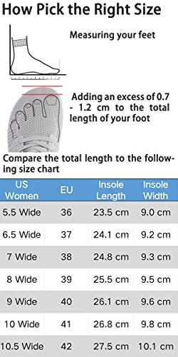 WHITIN Women's Minimalist Barefoot Low Zero Drop Shoes Female Sneakers Width Ladies Size 9 Wide Toe Box Trail Running Minimus Training Lightweight Black 40