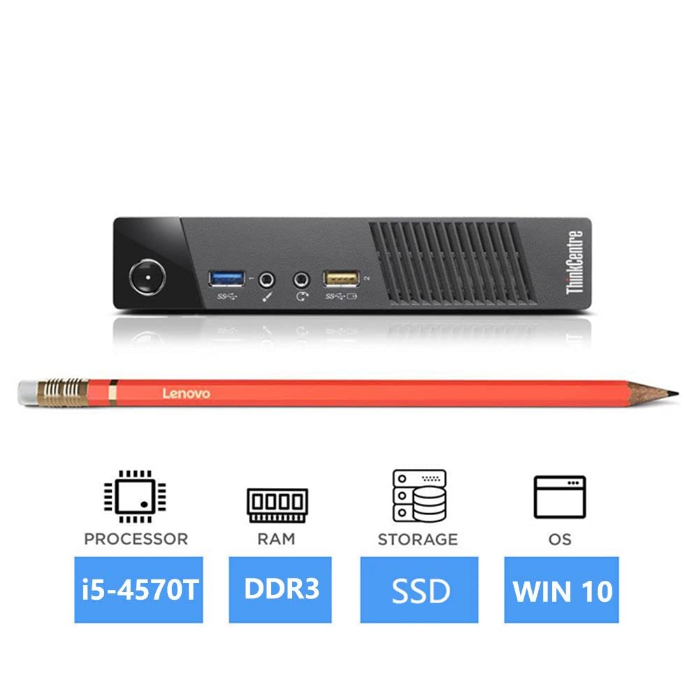 Lenovo ThinkCentre M73 Tiny Desktop Computer Mini PC, Intel Core i5-4570T up to 3.6GHz,8GB RAM,128GB SSD,WiFi Bluetooth,Wireless Keyboard and Mouse,Windows 10 Pro(Renewed)