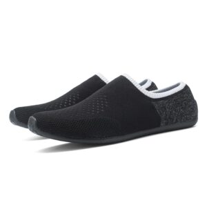 barefoot minimalist shoe for women men lightweight running slip on | zero drop sole | wide toe box trail runner black