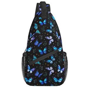 nmbvcxz butterflies sling bags crossbody bags for women men sling backpack travel hiking daypack chest shoulder bag