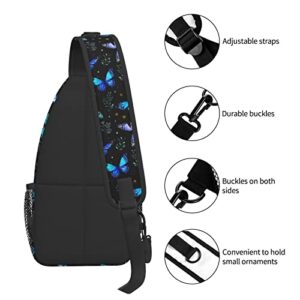 Nmbvcxz Butterflies Sling Bags Crossbody bags for Women Men Sling Backpack Travel Hiking Daypack Chest Shoulder Bag