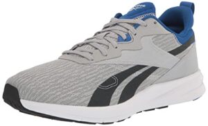 reebok men's runner 4.0 running shoe, pure grey/vector blue, 10