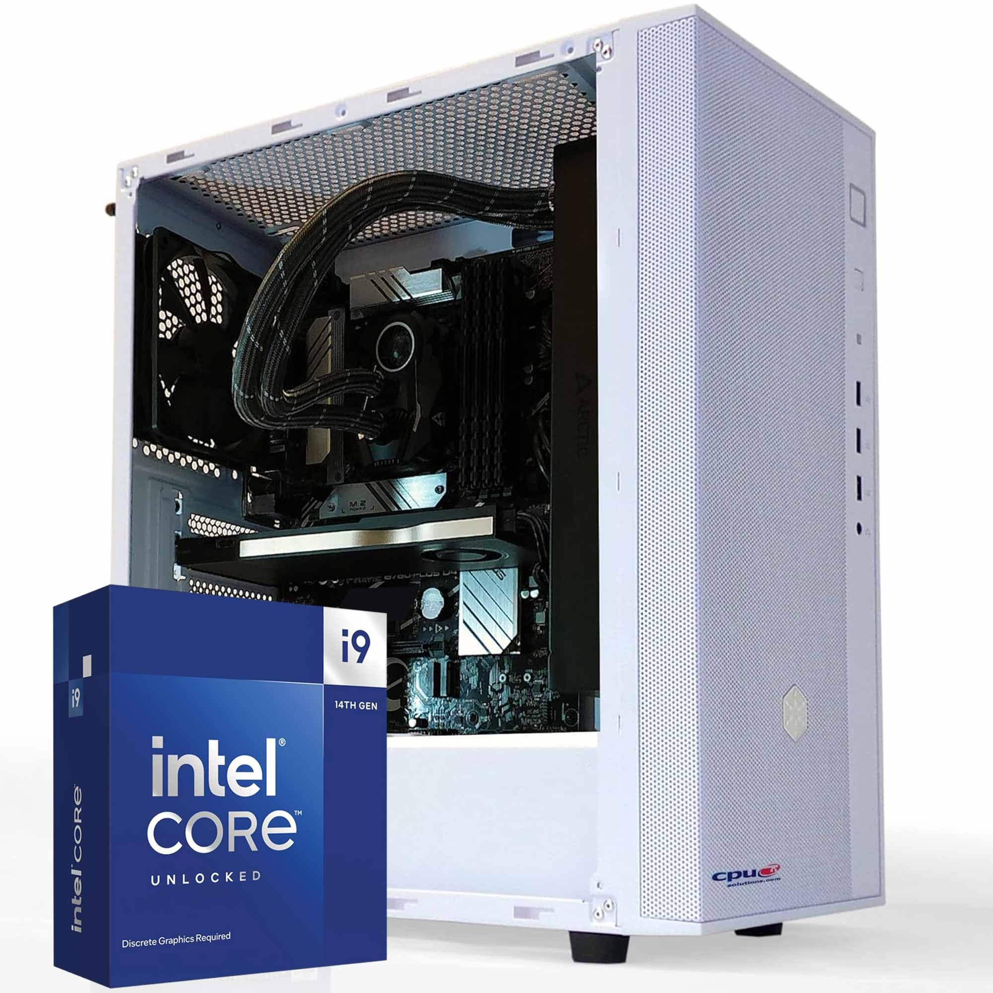 CPU Solutions VidCore Editing PC. HD 4K, 8K, 3D Modeling Computer Video Workstation i9-14900KF, 6.0GHz 24-Core, 2TB NVMe SSD, Quadro RTX A4000, Win 11 Pro (CEV-8530-RTX A4000 w/16GB 128GB DDR4)