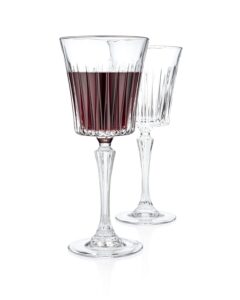 history company il ristorante toscano “city of crystal” wine glass 2-piece set, crafted in the tuscany region of italy (gift box collection)