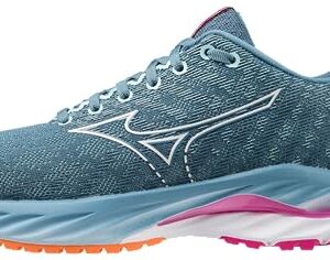 Mizuno Women's Wave Inspire 19 Running Shoe, Provincial Blue/White, 9