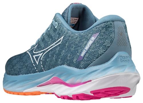 Mizuno Women's Wave Inspire 19 Running Shoe, Provincial Blue/White, 9