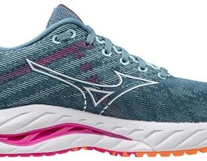 Mizuno Women's Wave Inspire 19 Running Shoe, Provincial Blue/White, 9