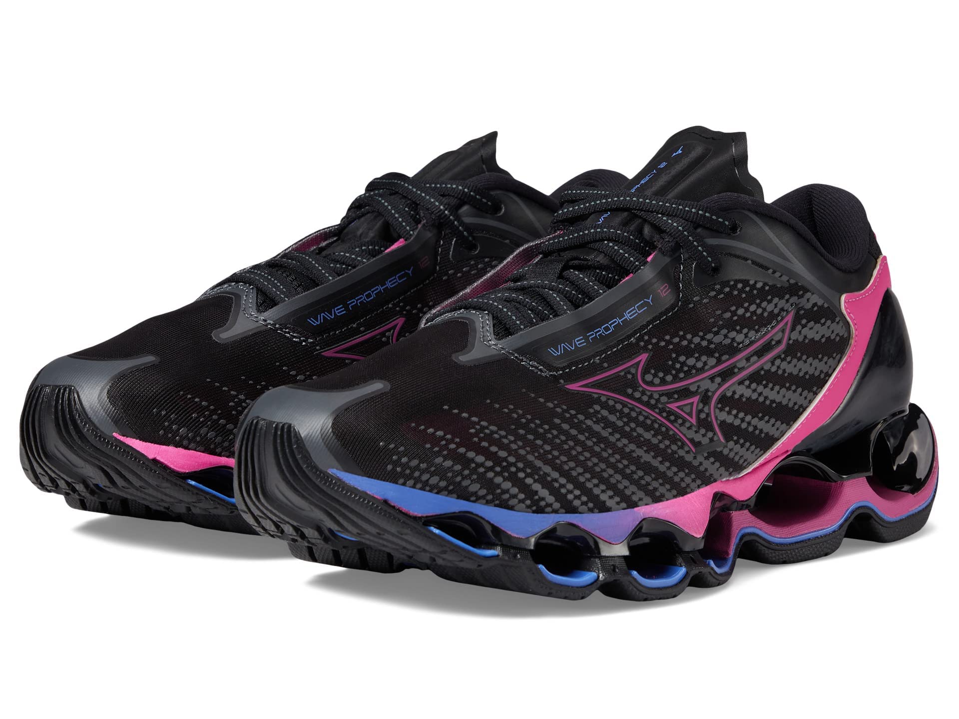 Mizuno Women's Wave Prophecy 12 Running Shoe, Black Oyster, 9