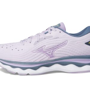 Mizuno Women's Wave Sky 6 Running Shoe, Pastel Lilac/White, 8