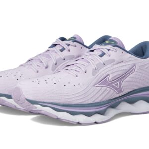 Mizuno Women's Wave Sky 6 Running Shoe, Pastel Lilac/White, 8