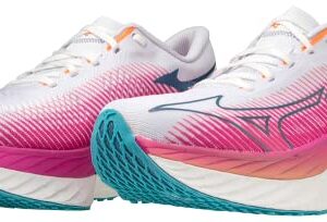 Mizuno Women's Wave Rebellion Pro Running Shoe, White/Silver, 7.5