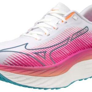 Mizuno Women's Wave Rebellion Pro Running Shoe, White/Silver, 7.5