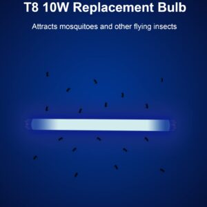 Bug Zapper Replacement Bulb Light Tube 10W for 20W Electronic Bug Zapper, T8 Bulbs for Indoor Outdoor Mosquito Zapper Lamp (4 Pack)