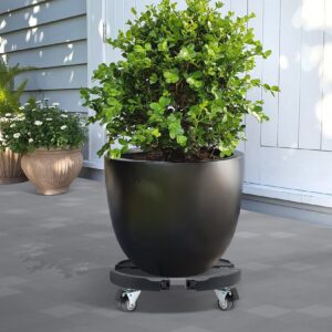 W B D WEIBIDA Plant Rollers with Wheels Heavy Duty, Adjustable 12 14 16 18 Inch Plant Caddy with Casters, Rolling Plant Stand, Large Potted Planter Cart Dolly for Flower Pot Outdoor Indoor