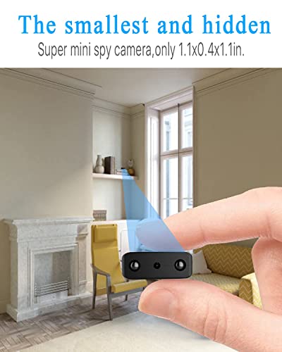 Mini Spy Camera WiFi, Smallest Hidden Cameras HD1080P for Home Security Surveillance with Video Small Portable Nanny Cam with Phone App, Motion Detection, Night Vision for Indoor