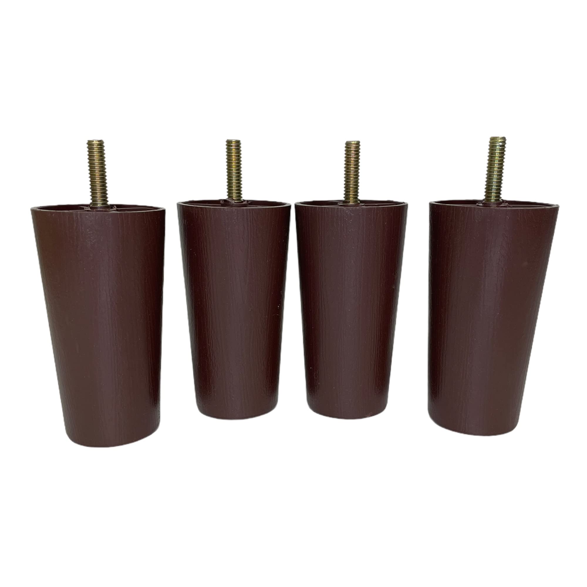 ProFurnitureParts 3.5" Inch Brown Round Tapered Plastic Sofa Couch Chair Legs Set of 4 (3.5)