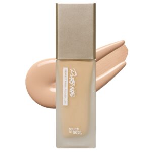 touch in sol pretty filter perfect finish foundation for flawless, natural look -lightweight and full-coverage matte base for all skin types-face makeup with natural ingredients,1.18 fl.oz. (#1 light)