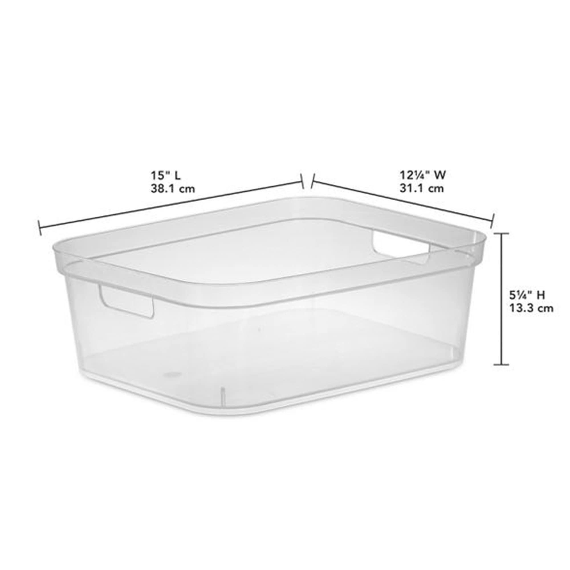 Sterilite BIN Storage Clear Short 13248608