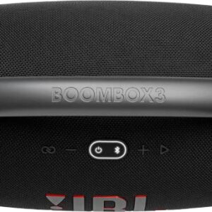 JBL Boombox 3 Waterproof Portable Bluetooth Speaker Bundle with gSport Case and Accessory Pouch (Black)