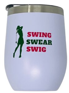 twerp funny golf wine tumbler for women | ladies golf gift - 15 ounces