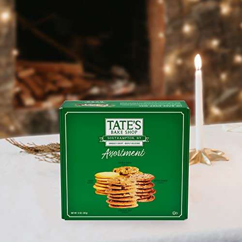 Tate's Bake Shop Cookies Gift Box, Chocolate Chip, Oatmeal Raisin, Butter Crunch and Lemon Cookies, 14 oz