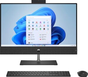 hp pavilion 24 desktop 1tb ssd 64gb ram extreme (intel core i7-11700k processor with turbo boost to 5.00ghz, 64 gb ram, 1 tb ssd, 24" touchscreen fullhd, win 11) pc computer all-in-one