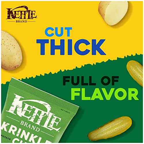 Kettle Brand Potato Chips Krinkle Cut Dill Pickle, 7.5 Oz