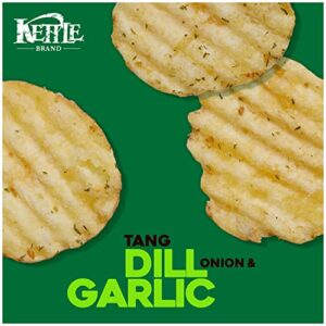 Kettle Brand Potato Chips Krinkle Cut Dill Pickle, 7.5 Oz