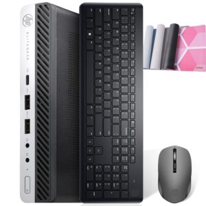 hp elitedesk 800 g3 mini high performance desktop intel i7-6700 up to 4.00ghz 32gb new 1tb nvme ssd built-in ax200 wi-fi 6 bt dual monitor support wireless keyboard and mouse win10 pro (renewed)