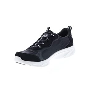skechers women's relaxed fit: d'lux comfort - bliss galore, black/white, size 7 m