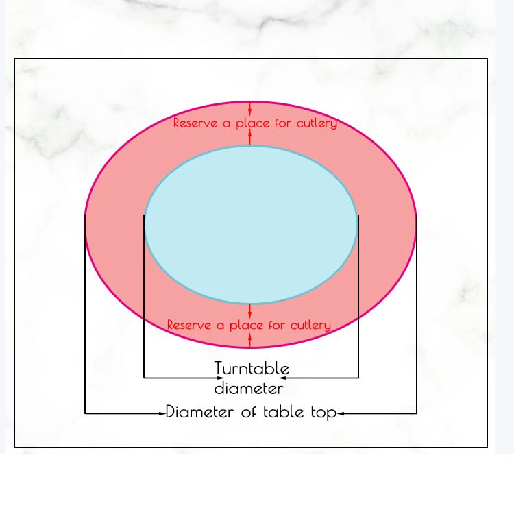 KTOL Tempered Glass Lazy Susan Turntable,Round Tabletop Rotating Tray Display Plate Aluminum Alloy Bearing Table Dish Revolving Stand for Dining Table-A Diameter:100cm (dbxue-001)