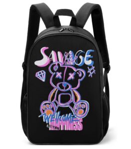 leopom bear backpack lightweight large school bookbags for teens - 17 inch