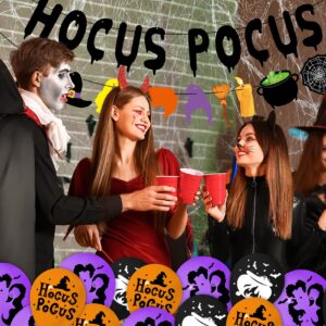 Hocus Pocus Party Decorations 52PCS Hocus Pocus Party Decor with Hocus Pocus Banner Cupcake Toppers Halloween Hocus Pocus Decorations for Home Halloween Party Decorations