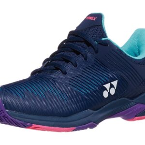 YONEX Women's Sonicage 2 All-Court Tennis Shoes, Navy/Blue Purple (US Size 10.5)