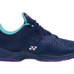 YONEX Women's Sonicage 2 All-Court Tennis Shoes, Navy/Blue Purple (US Size 10.5)