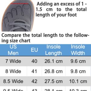 WHITIN Extra Wide Toe Box Barefoot Sneakers for Men Fashion Minimalist Minimus Zero Drop Sole Shoes Size 12 12W Outdoor Trail Road Running Black Gum 46