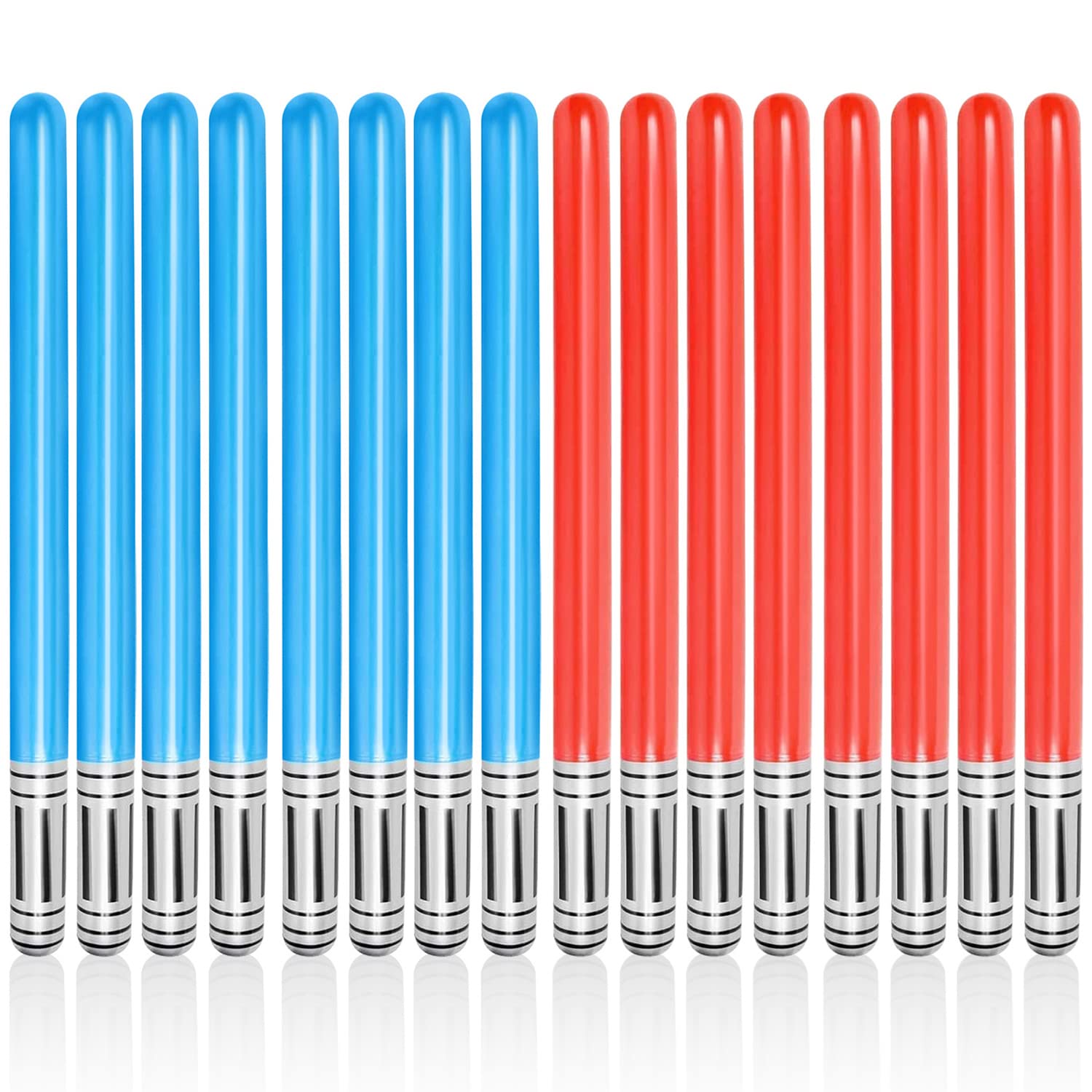 16 PCS Inflatable lightsaber - LIYDE Inflatable Light Saber Toys Party Bags Stocking Stuffers Favors Inflatable Swords for Star Wars Themed Party,Cosplay Party (BlueRed)