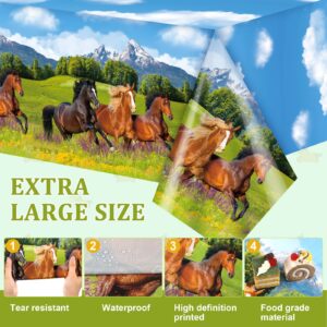 8 Pcs Horse Birthday Party Decorations Supplies Include Horse Garland Paper Banners Horse Plastic Tablecloths Horse Racing Decoration Backdrop Cowboy Cowgirl Horse Balloon