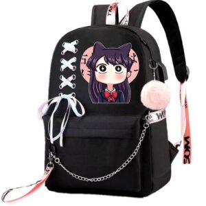 cosabz anime komi cant communicate komi shouko san excited backpack cosplay kawaii ribbon schoolbag (4)