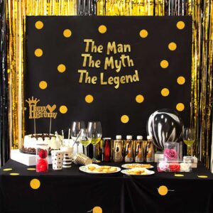 The Man The Myth The Legend Gold Glitter Banner – Men’s Birthday, Bachelor Party, Retirement Party Supplies, Gifts and Decorations