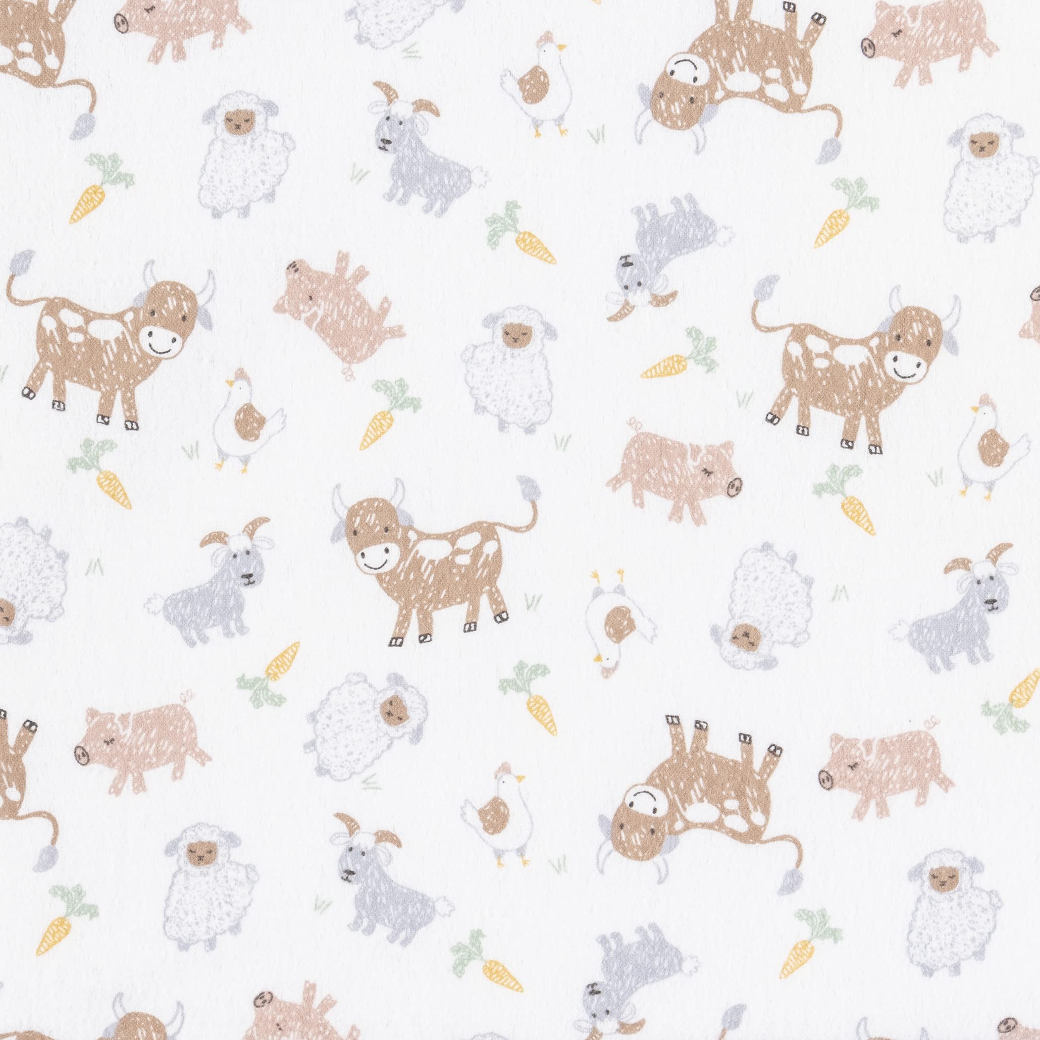 Farm Friends Deluxe Flannel Changing Pad Cover