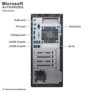 Dell OptiPlex 7060 Tower High Performance Business Desktop Computer, Intel Six Core i7-8700 up to 4.6GHz, 8G DDR4, 2T, WiFi, BT, 4K Support, DP, Windows 10 Pro 64 English/Spanish/French(Renewed)
