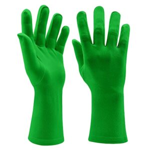 Aniler Chromakey Gloves Green Chroma Key Mask Hood Invisible Effects Background Chroma Keying Green Gloves Mask for Green Screen Photography Photo Video (10" Green Gloves)