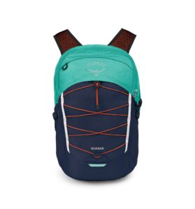 osprey quasar commuter backpack, reverie green/cetacean blue