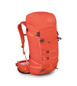 osprey mutant 38l climbing and mountaineering unisex backpack, mars orange, s/m