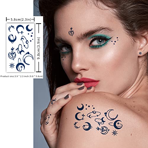 Metuu 30 Sheets Semi-Permanent Tattoos Waterproof Last 1-2 Weeks，Positive Words Flower Crown Butterfly Tiny Fake Temporary Tattoo Stickers For Women Men Girls