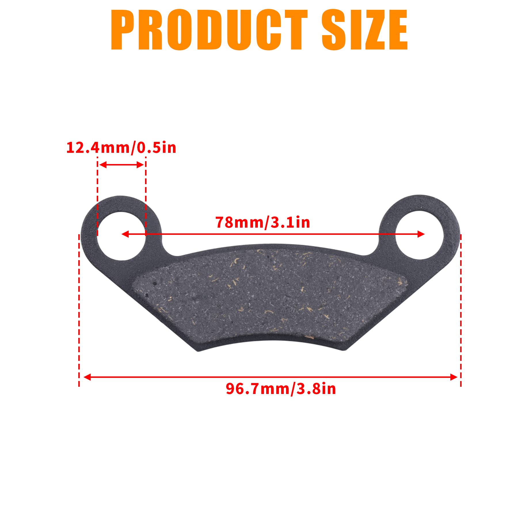 MWMNUN Front and Rear Brake Pads Compatible with Polaris Sportsman 850 800 550 500 X2 XP Touring 2009 2010 2011 2012 2013 2014 2015 2016 2017 2018