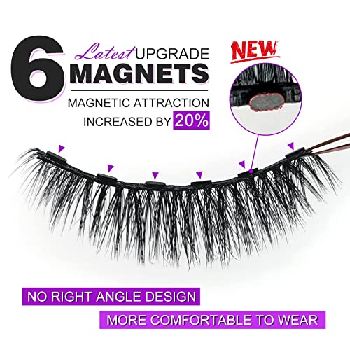 Royaomis 10 Pairs Cat-Eye Magnetic Lashes With Eyeliner Natural Looking, 3D Magnetic Eyelashes Natural Look With Eyeliner, Fake Eyelashes Magnetic, Eye Lashes Pack Natural Magnetic Eyelashes